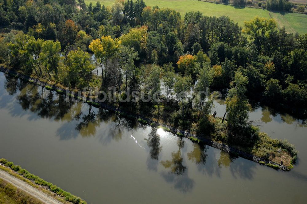 Luftbild Wusterwitz - Flussverlauf des Elbe-Havel-Kanal zwischen Wusterwitz und Kade