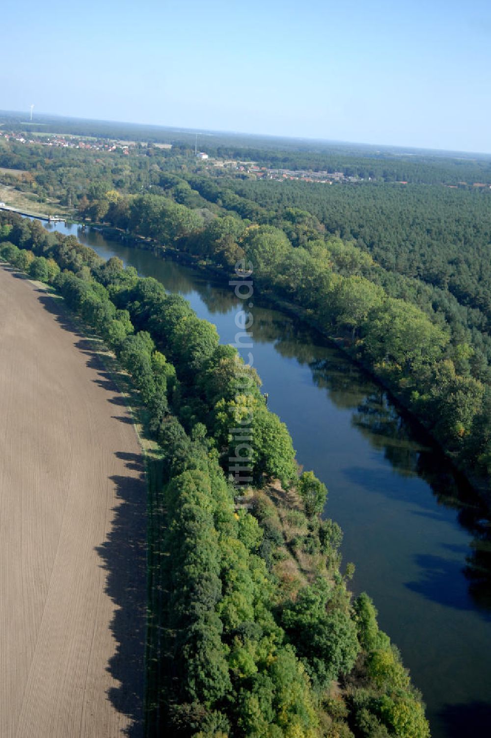 Luftbild Zerben - Flussverlauf Elbe-Havel-Kanal zwischen Zerben und Ihleburg