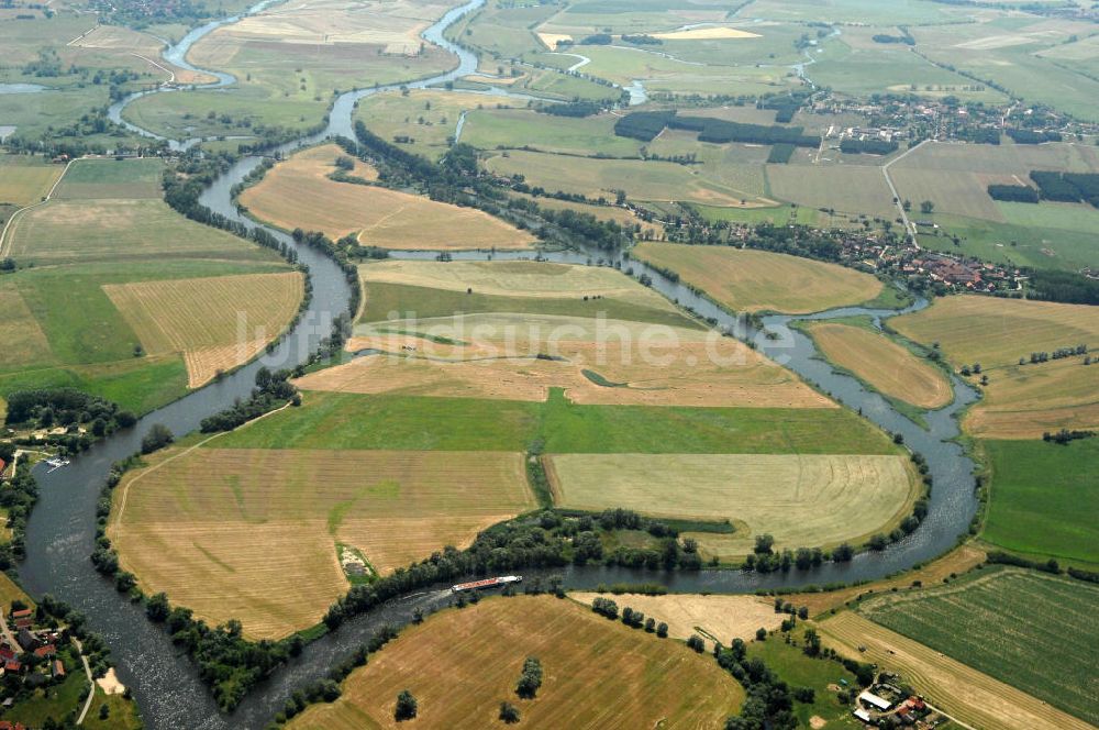 Strohdene von oben - Flussverlauf der Havel bei Strodehne