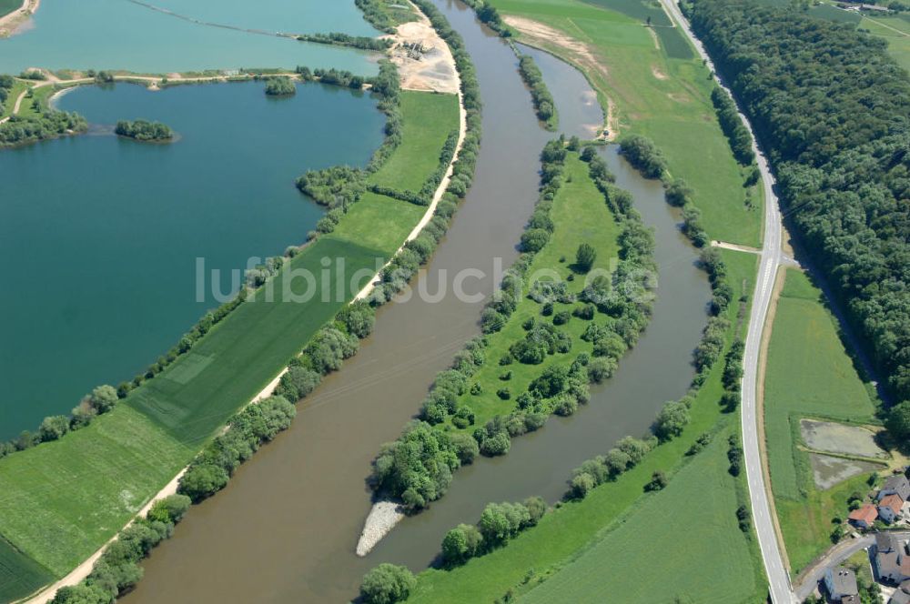 Luftaufnahme Dippach - Flussverlauf des Main in Bayern