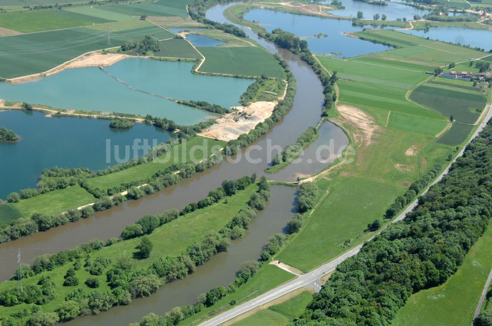 Dippach aus der Vogelperspektive: Flussverlauf des Main in Bayern