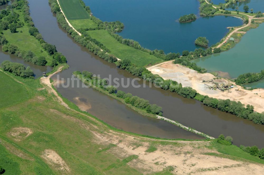 Luftaufnahme Dippach - Flussverlauf des Main in Bayern