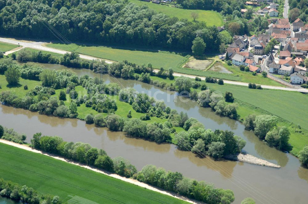 Luftaufnahme Dippach - Flussverlauf des Main in Bayern