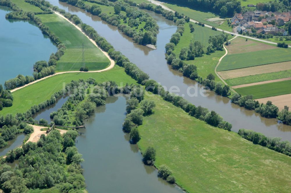 Dippach aus der Vogelperspektive: Flussverlauf des Main in Bayern