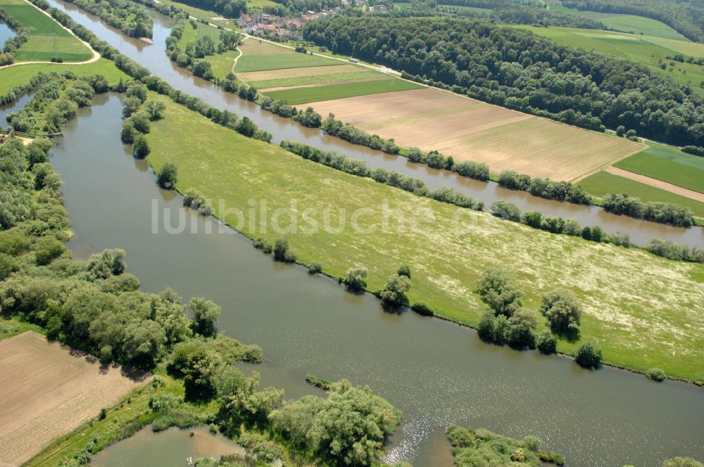 Eschenbach aus der Vogelperspektive: Flussverlauf des Main in Bayern