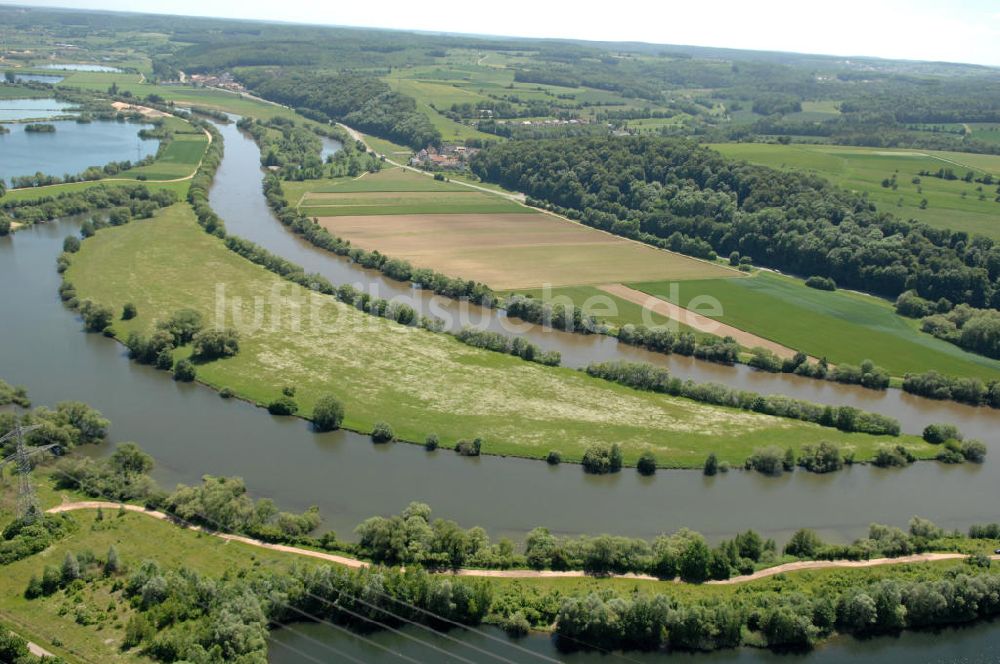 Luftaufnahme Eschenbach - Flussverlauf des Main in Bayern