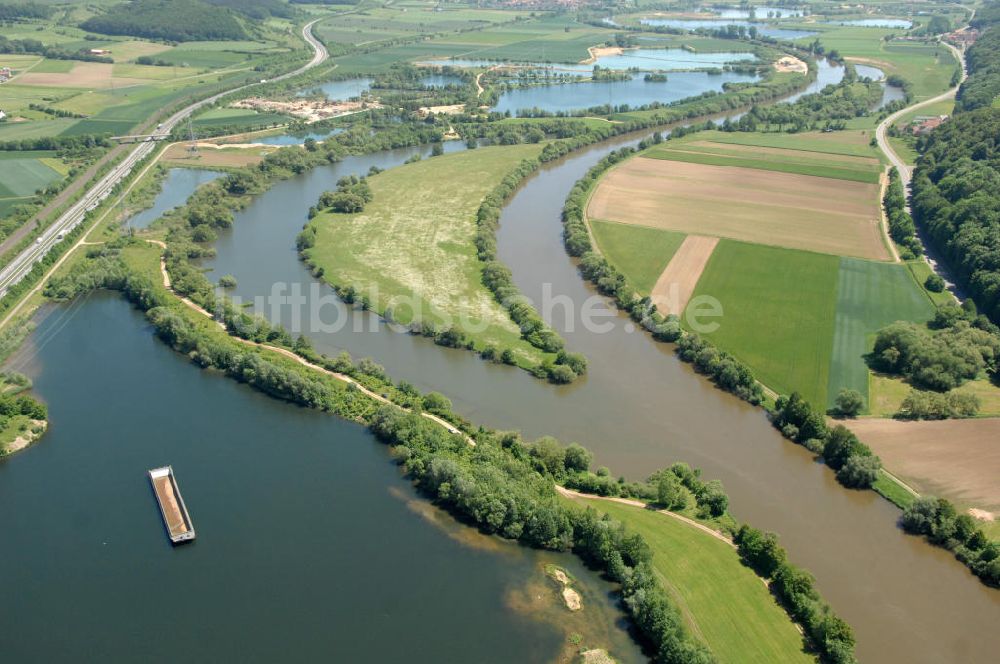 Luftbild Eschenbach - Flussverlauf des Main in Bayern