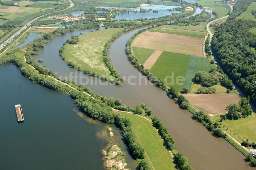 Luftaufnahme Eschenbach - Flussverlauf des Main in Bayern