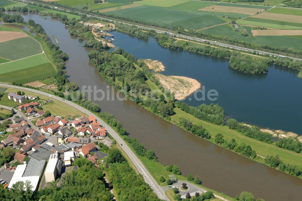 Eschenbach von oben - Flussverlauf des Main in Bayern