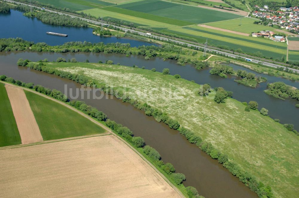 Luftbild Eschenbach - Flussverlauf des Main in Bayern