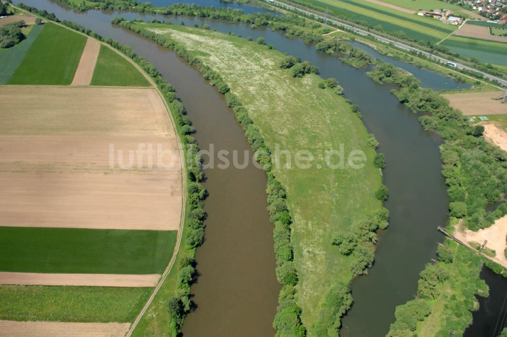 Eschenbach von oben - Flussverlauf des Main in Bayern