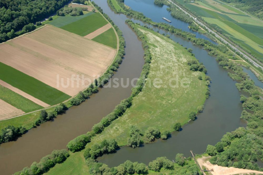 Luftbild Eschenbach - Flussverlauf des Main in Bayern