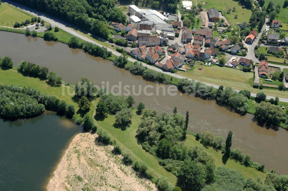 Luftbild Eschenbach - Flussverlauf des Main in Bayern