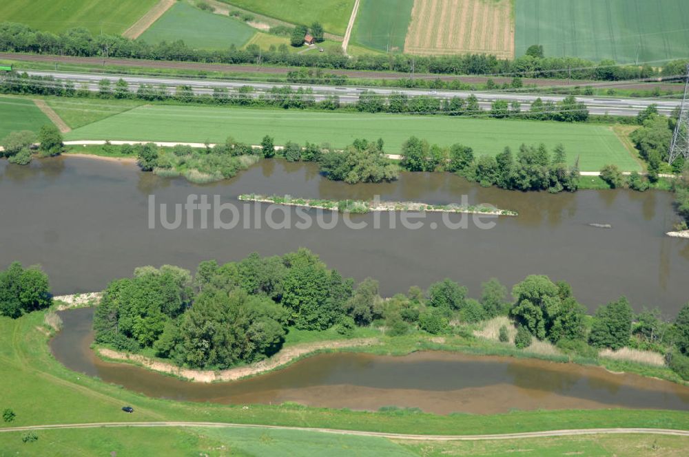 Luftaufnahme Eschenbach - Flussverlauf des Main in Bayern