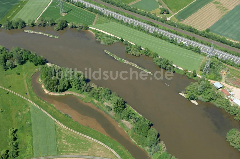 Luftbild Eschenbach - Flussverlauf des Main in Bayern