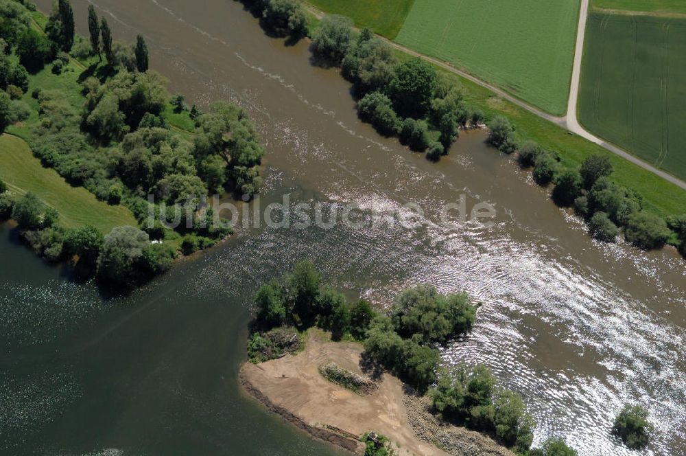 Eschenbach aus der Vogelperspektive: Flussverlauf des Main in Bayern