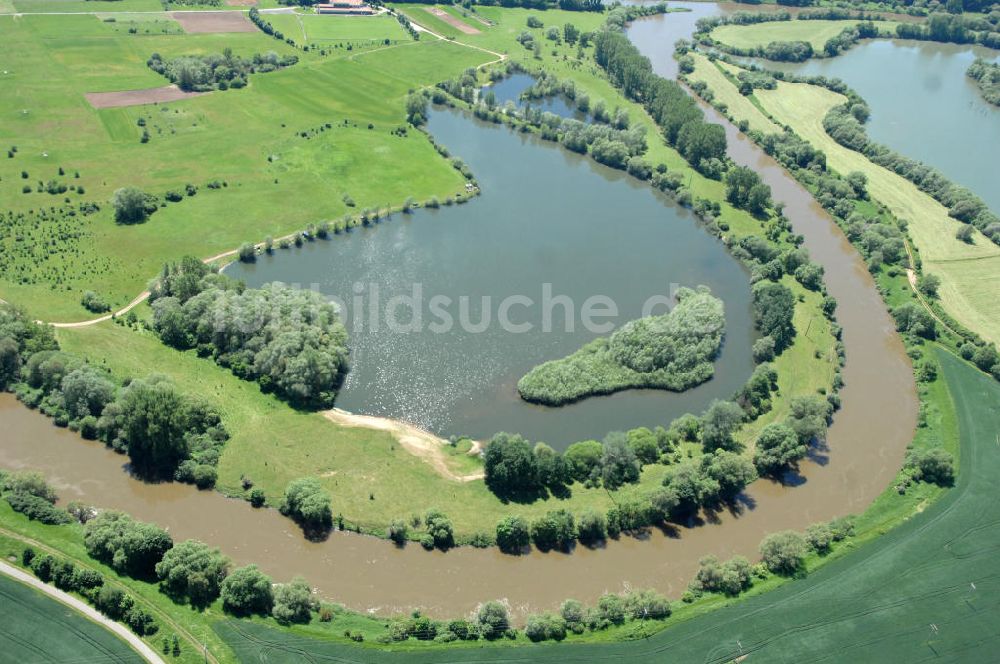 Limbach von oben - Flussverlauf des Main in Bayern