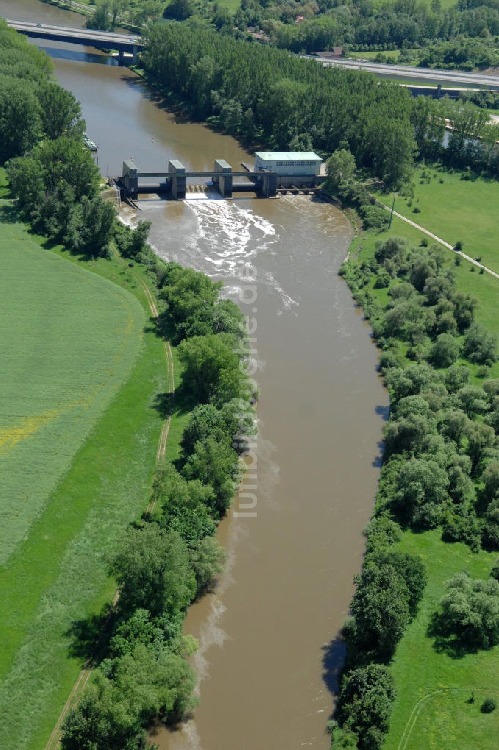 Luftbild Limbach - Flussverlauf des Main in Bayern