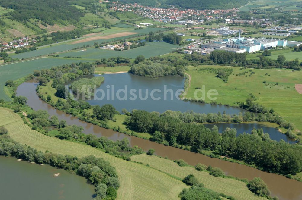 Luftaufnahme Limbach - Flussverlauf des Main in Bayern