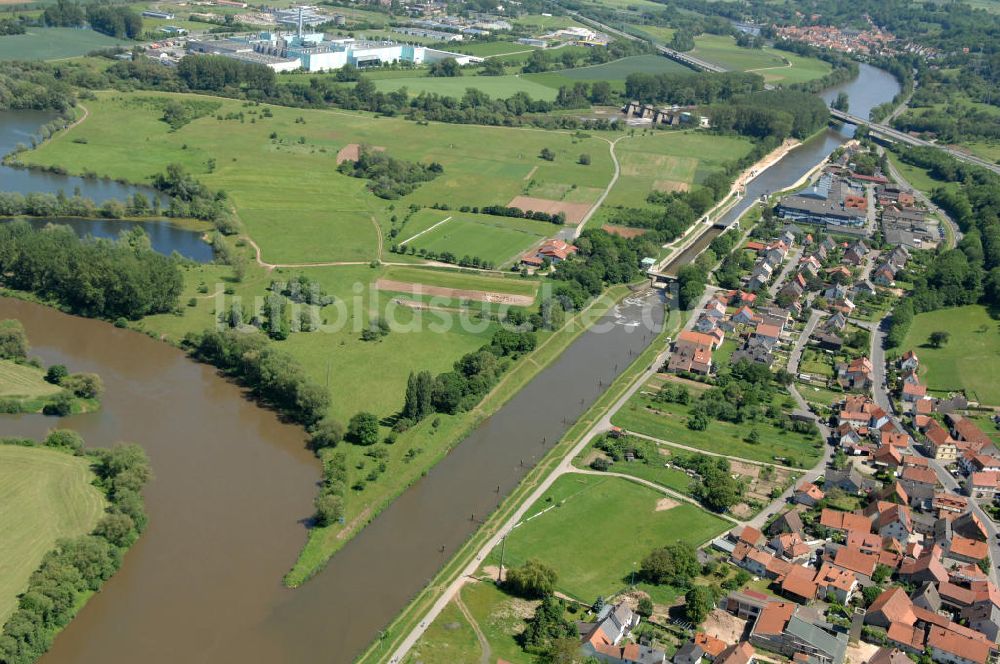 Luftbild Limbach - Flussverlauf des Main in Bayern