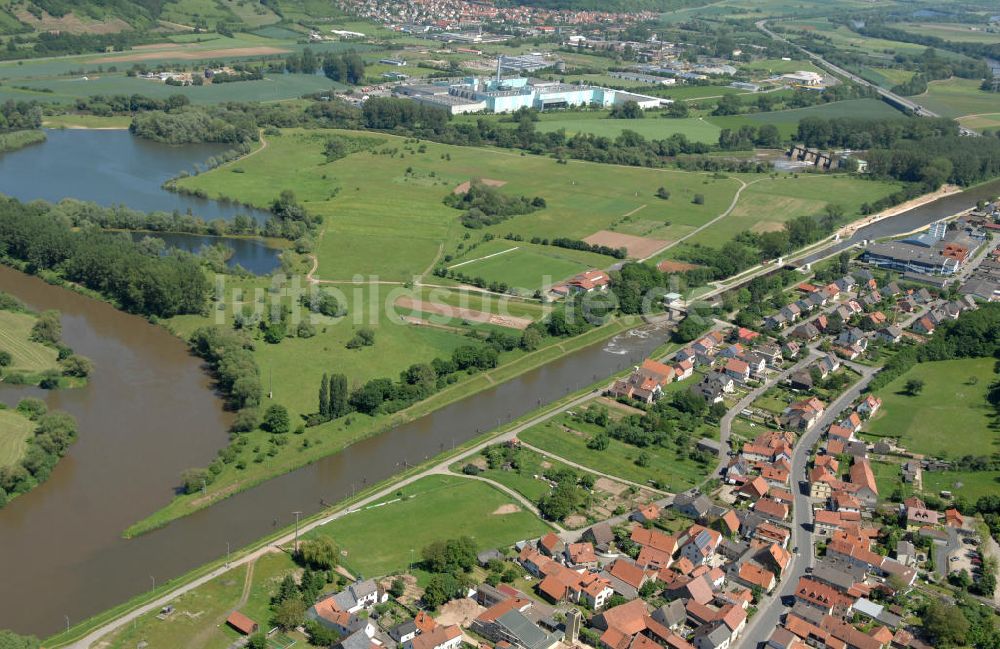 Luftaufnahme Limbach - Flussverlauf des Main in Bayern