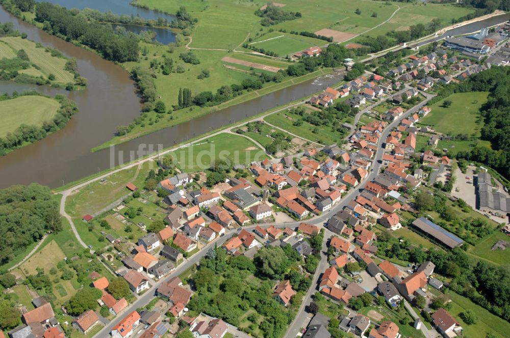 Limbach von oben - Flussverlauf des Main in Bayern