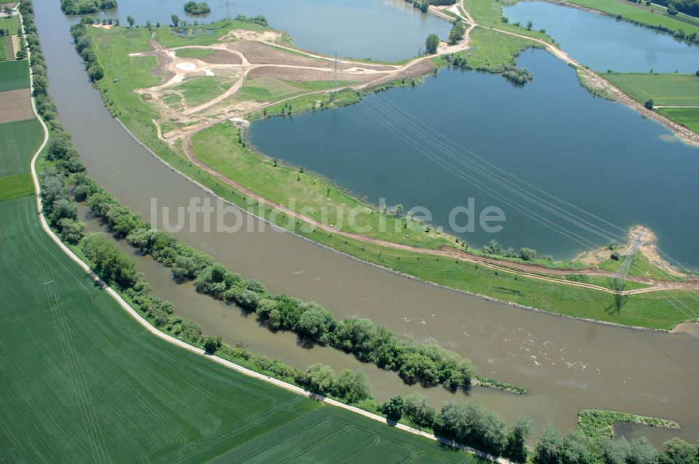 Luftbild Roßstadt - Flussverlauf des Main in Bayern