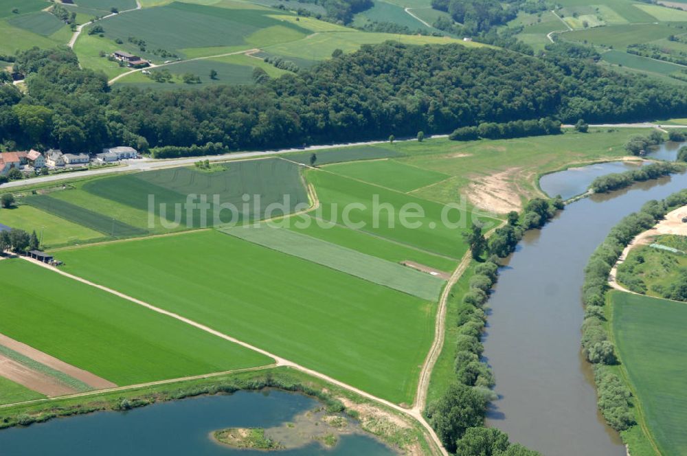 Luftbild Roßstadt - Flussverlauf des Main in Bayern