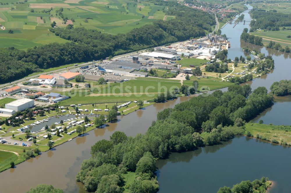 Luftaufnahme Trosdorf - Flussverlauf des Main in Bayern