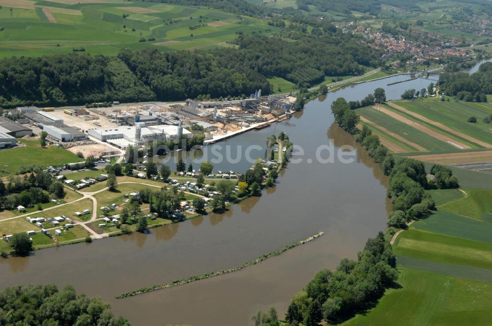 Luftaufnahme Trosdorf - Flussverlauf des Main in Bayern