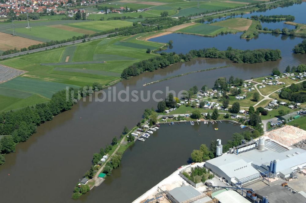 Luftbild Trosdorf - Flussverlauf des Main in Bayern