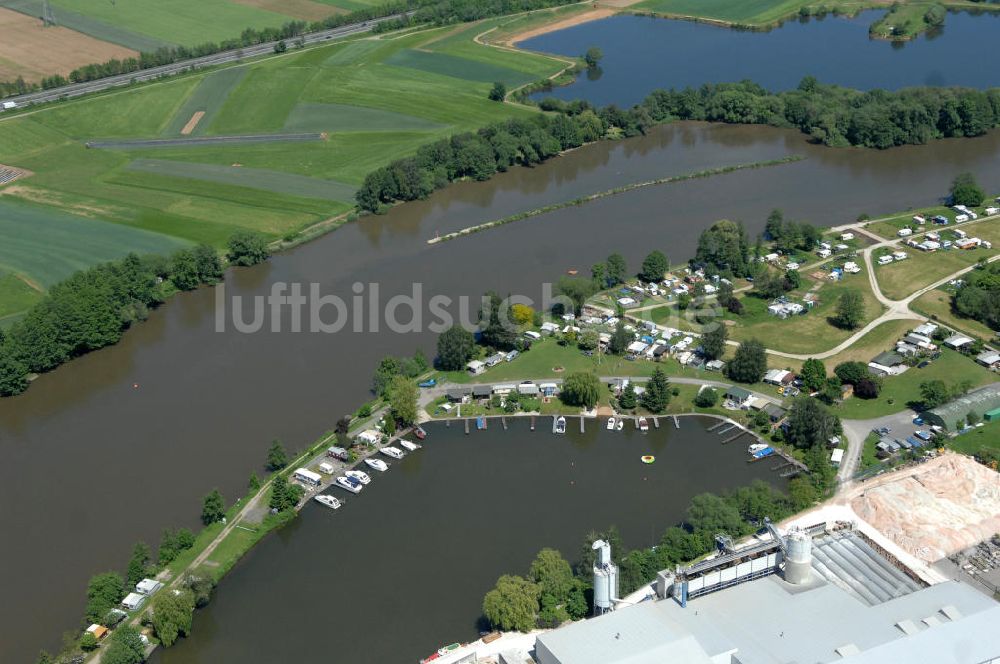 Luftaufnahme Trosdorf - Flussverlauf des Main in Bayern