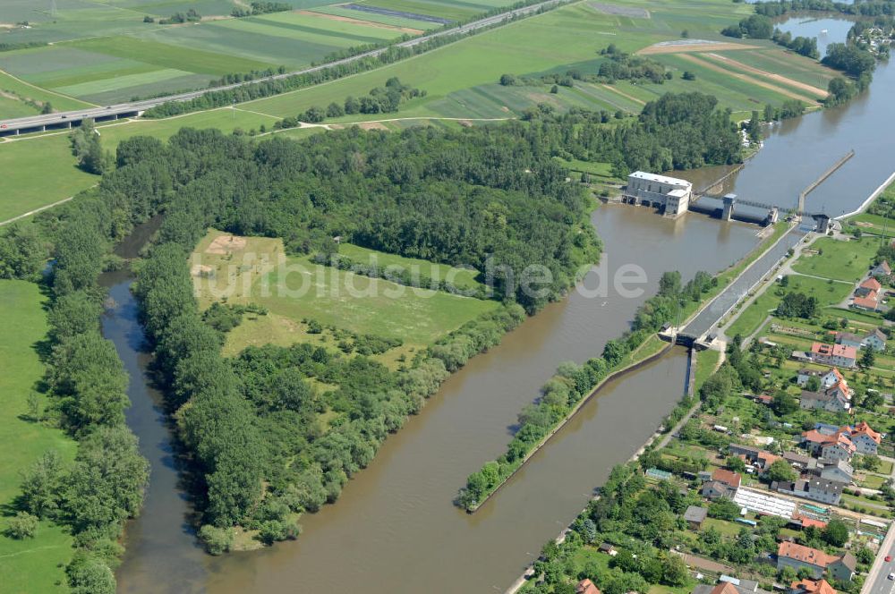 Luftaufnahme Viereth - Flussverlauf des Main in Bayern