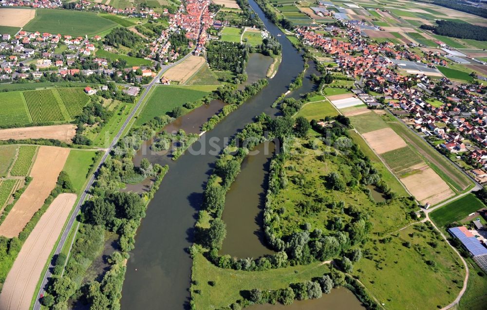 Luftbild Albertshofen - Flussverlauf des Main bei Albertshofen im Bundesland Bayern