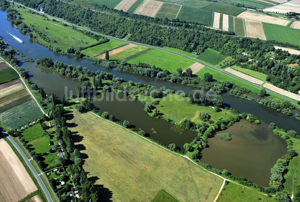 Luftaufnahme Albertshofen - Flussverlauf des Main bei Albertshofen im Bundesland Bayern