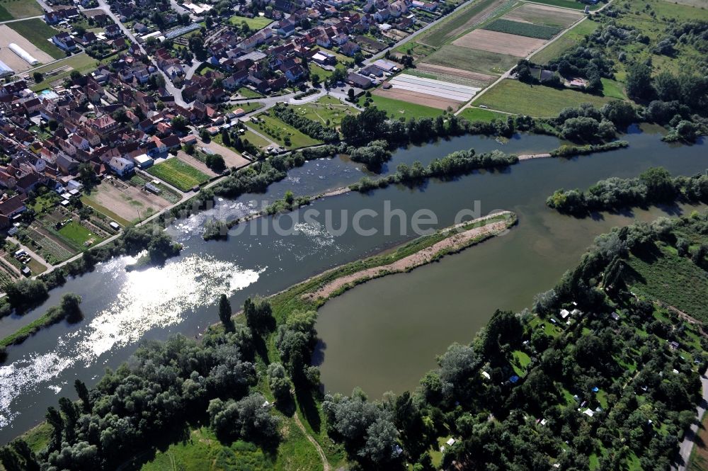 Luftaufnahme Albertshofen - Flussverlauf des Main bei Albertshofen im Bundesland Bayern