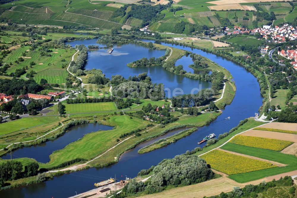 Luftbild Dettelbach - Flussverlauf des Main in Dettelbach im Bundesland Bayern