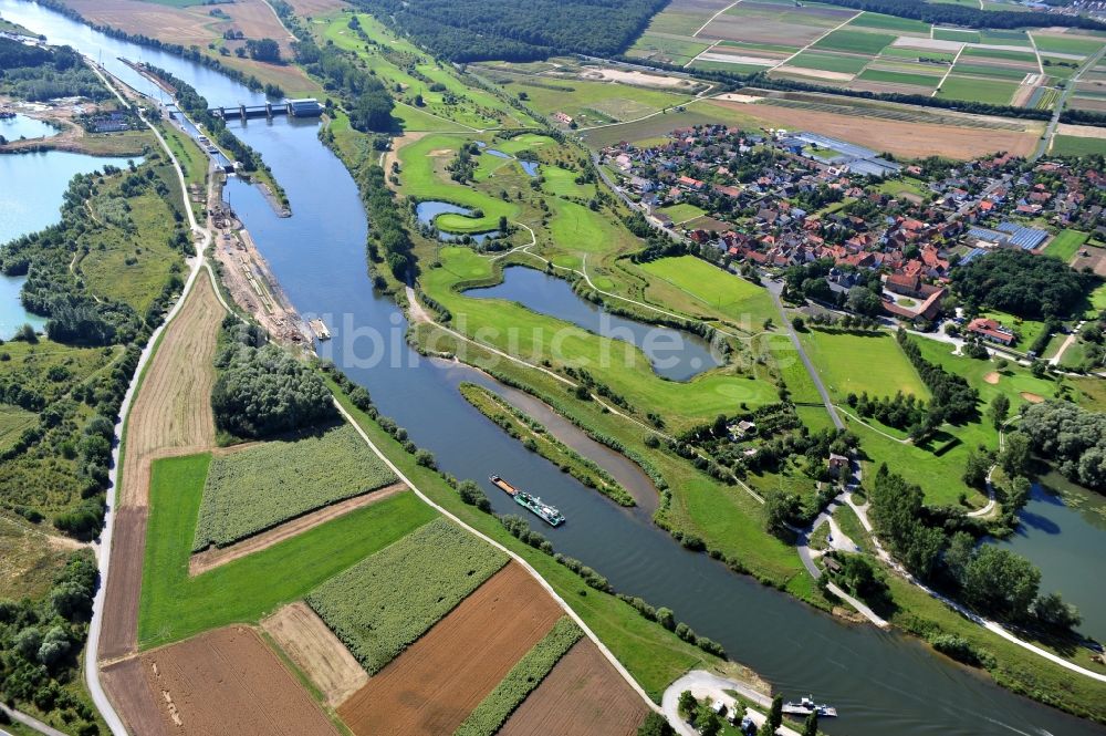 Luftbild Dettelbach - Flussverlauf des Main in Dettelbach im Bundesland Bayern