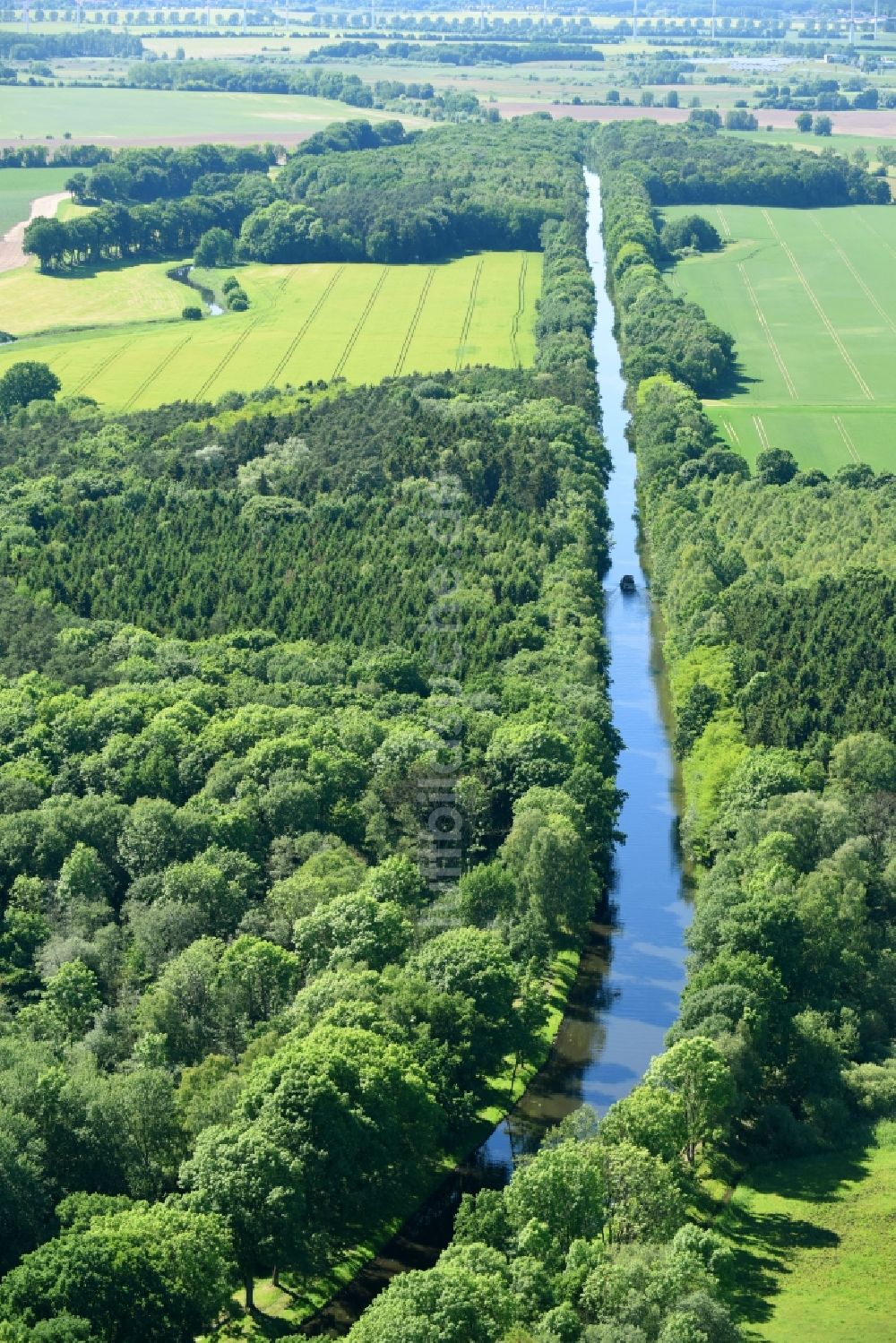 Luftbild Siggelkow - Flußverlauf der Müritz-Elde und dem Fluss Alte Elde in der Gemeinde Siggelkow im Bundesland Mecklenburg-Vorpommern, Deutschland