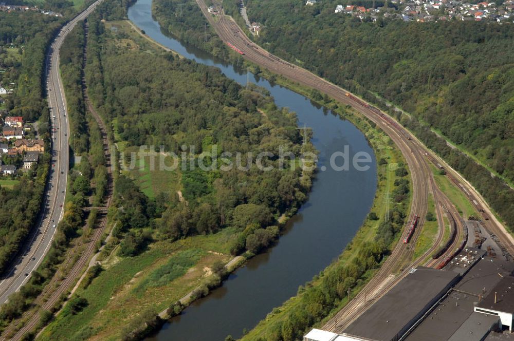 Luftbild Bous - Flußverlauf der Saar bei Bous