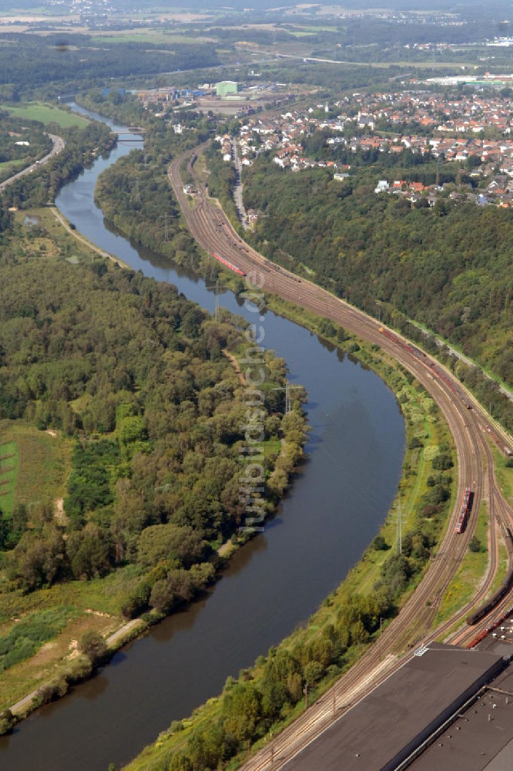 Luftaufnahme Bous - Flußverlauf der Saar bei Bous