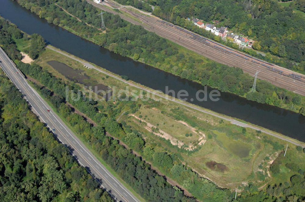 Luftbild Bous - Flußverlauf der Saar bei Bous