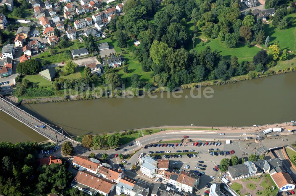 Luftaufnahme Mettlach - Flussverlauf der Saar bei Mettlach