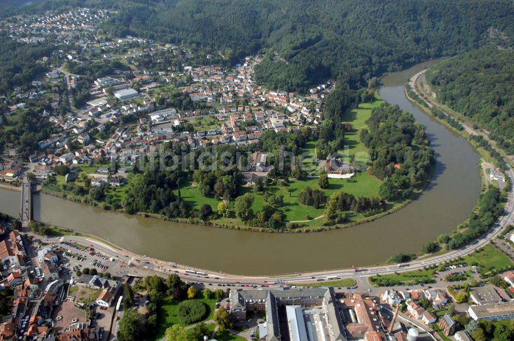 Luftbild Mettlach - Flussverlauf der Saar bei Mettlach