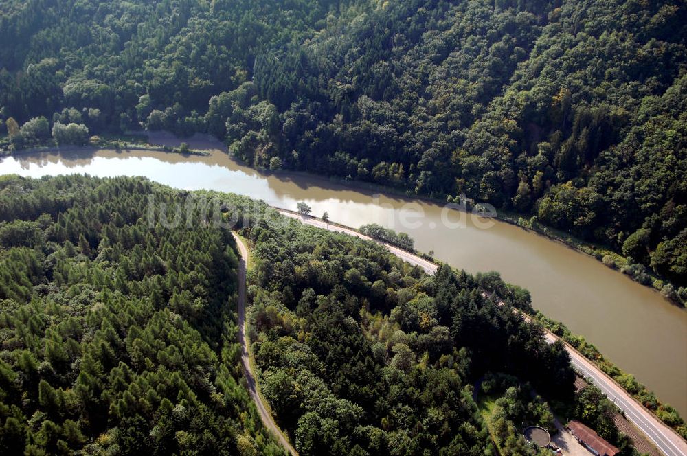 Luftaufnahme Mettlach - Flussverlauf der Saar bei Mettlach