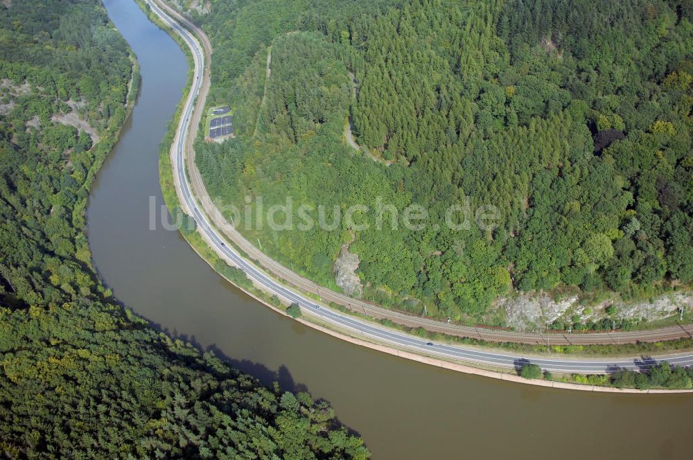 Luftaufnahme Mettlach OT Keuchingen - Flussverlauf der Saar bei Saarhölzbach