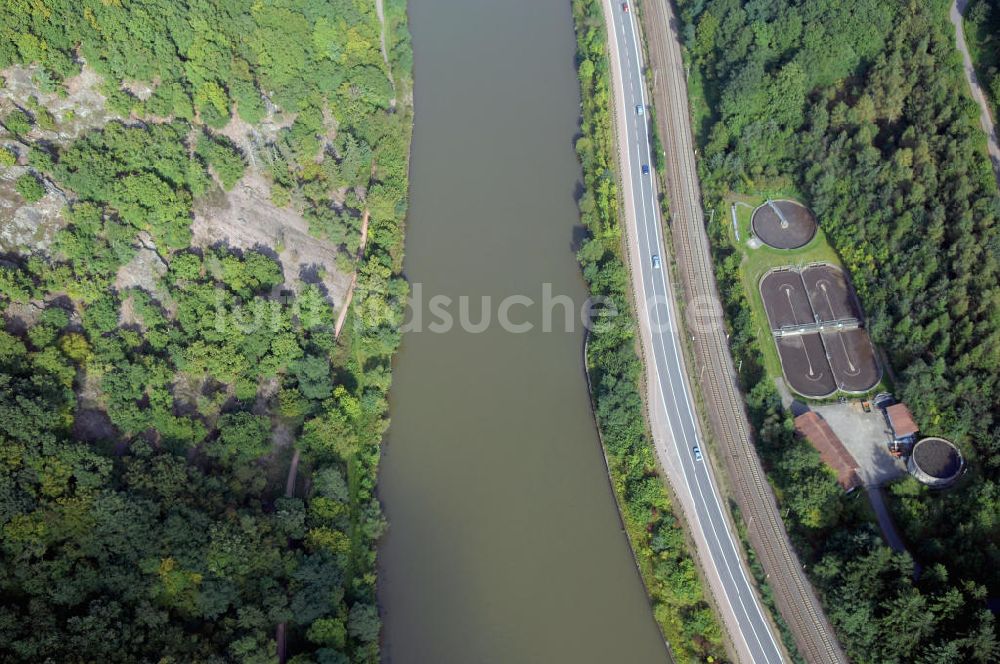 Mettlach OT Saarhölzbach aus der Vogelperspektive: Flussverlauf der Saar bei Saarhölzbach