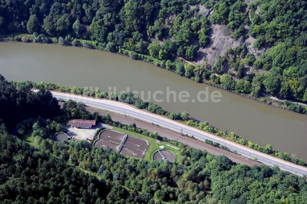 Mettlach OT Saarhölzbach von oben - Flussverlauf der Saar bei Saarhölzbach