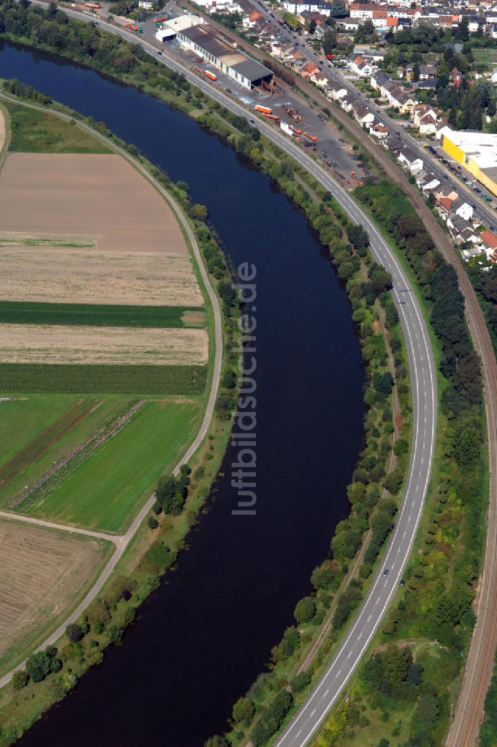 Luftbild Saarlouis - Flußverlauf der Saar bei Saarlouis