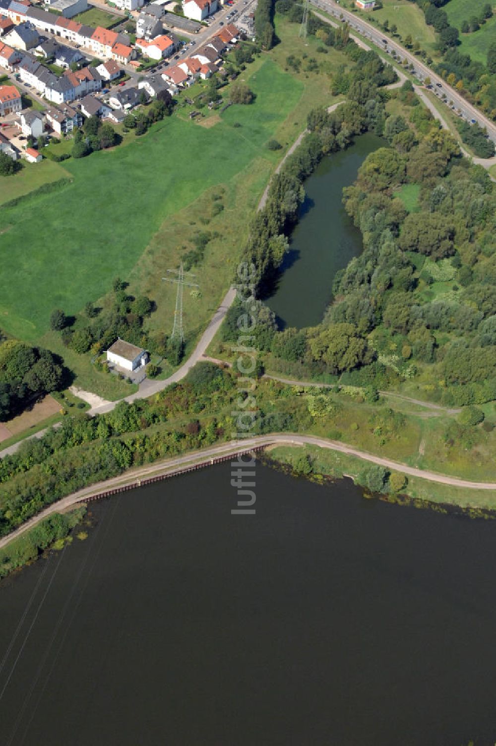 Luftbild Saarlouis - Flußverlauf der Saar bei Saarlouis